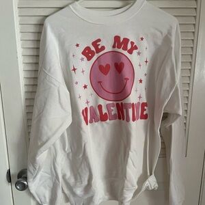 Valentine Smiley Sweatshirt Small